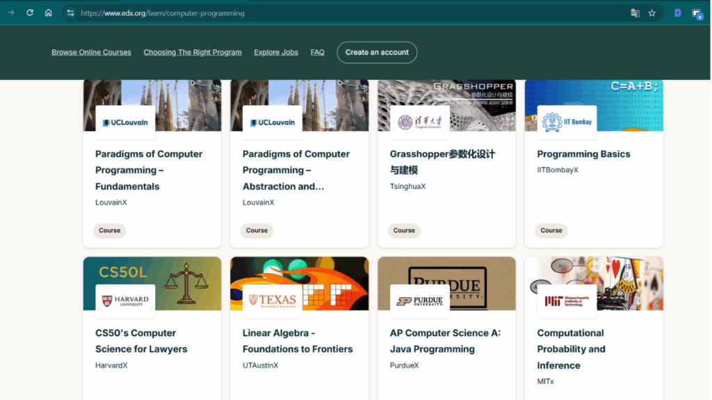 Kursus Programming EdX