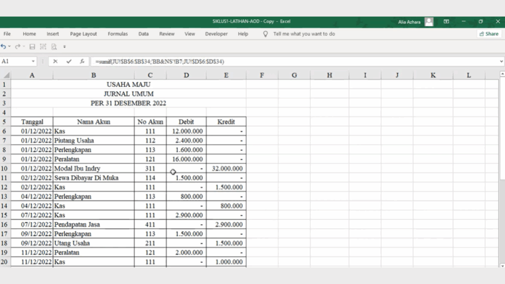 Rumus SUMIF dan SUMIFS