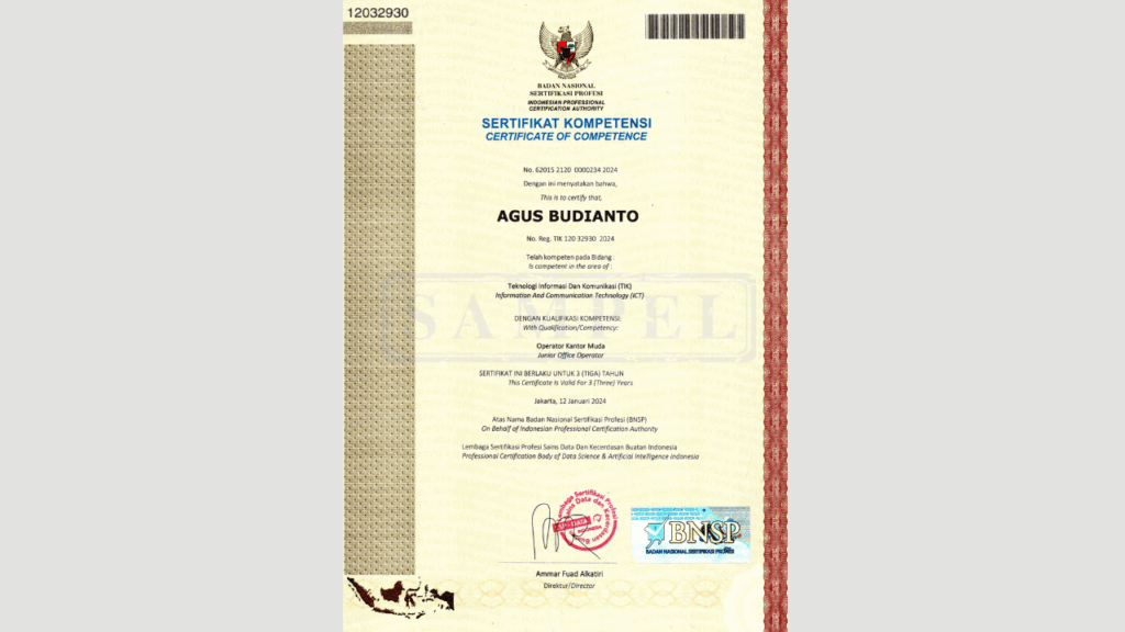 Certified Data Analyst (CDA) BNSP