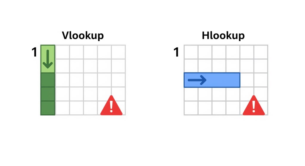 Kekurangan Vlookup dan Hlookup