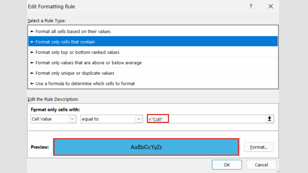 Mewarnai Status Cuti