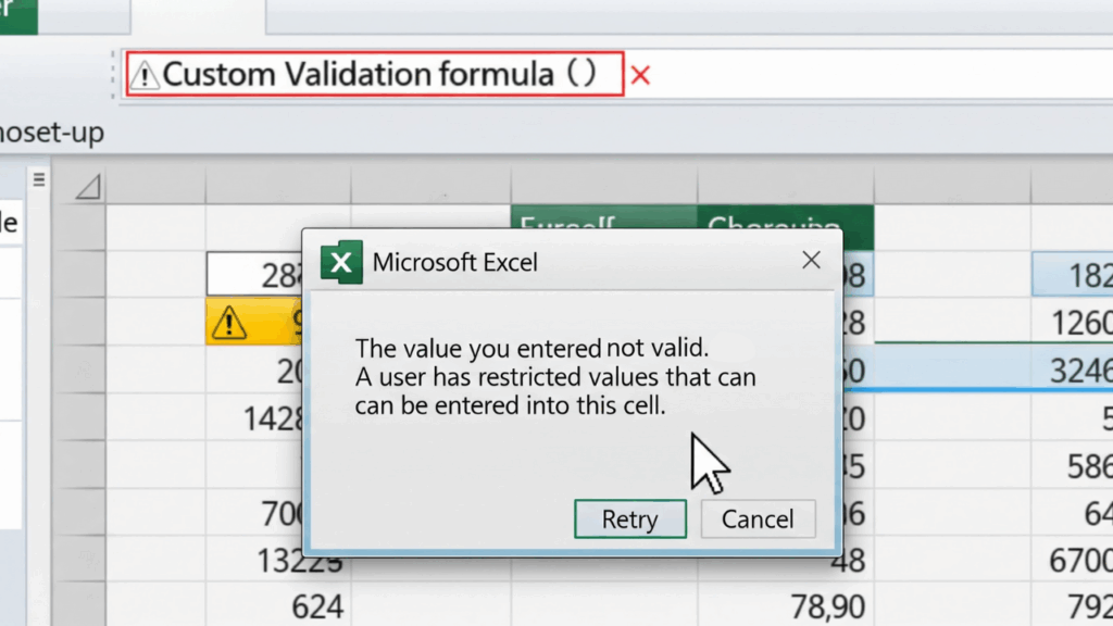Kesalahan Formula Validasi Kustom