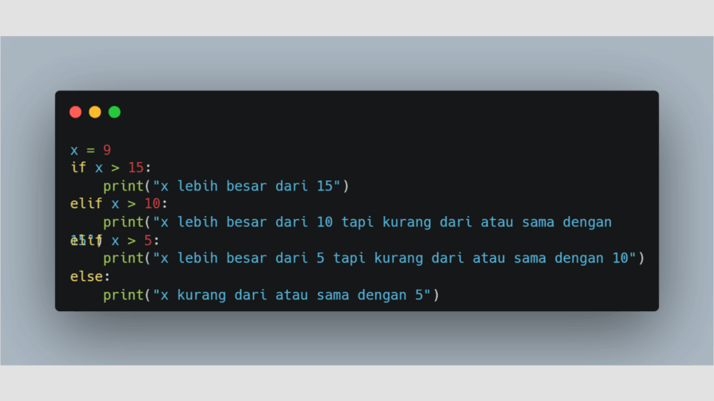 Tambahkan else sebagai Penutup (Opsional)