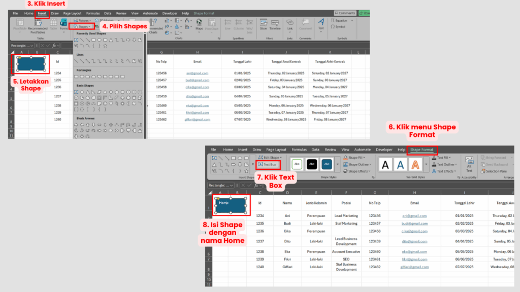 Buat Database Dasar Pegawai 2