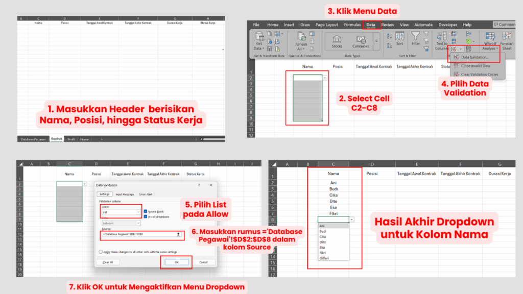 Buat Database Kontrak Pegawai 1