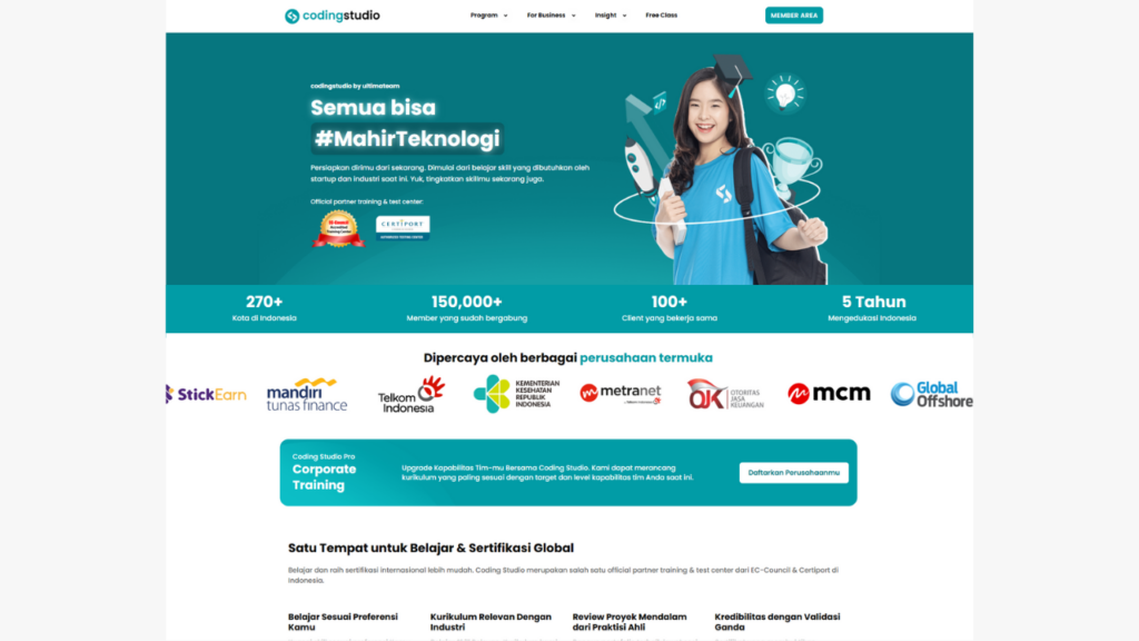 Contoh Website Pendidikan (E-learning)