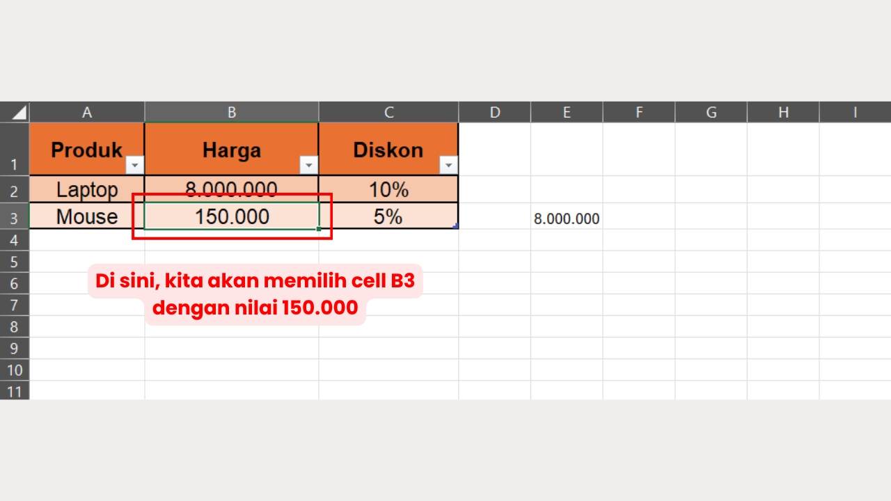 Pilih Cell yang Akan Disalin