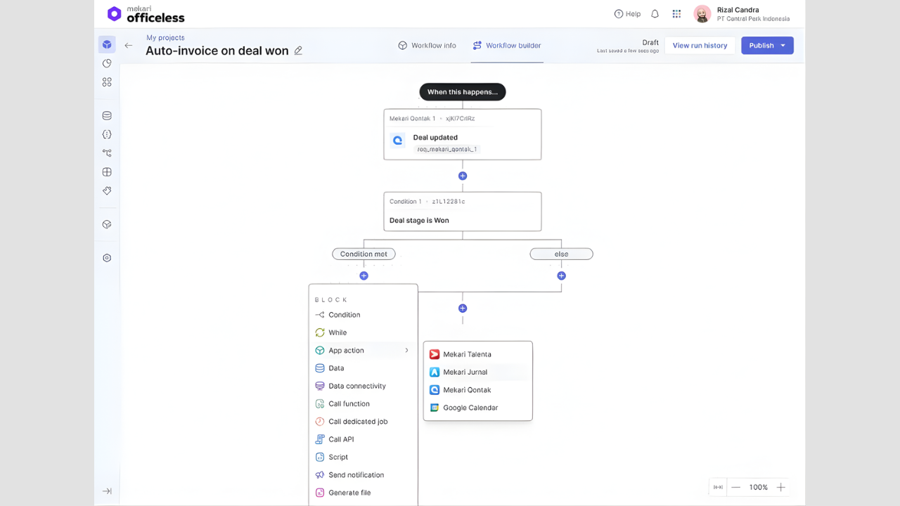 Tampilan Mekari Officeless Studio