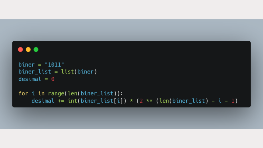 Menghitung Nilai Desimal Menggunakan Index