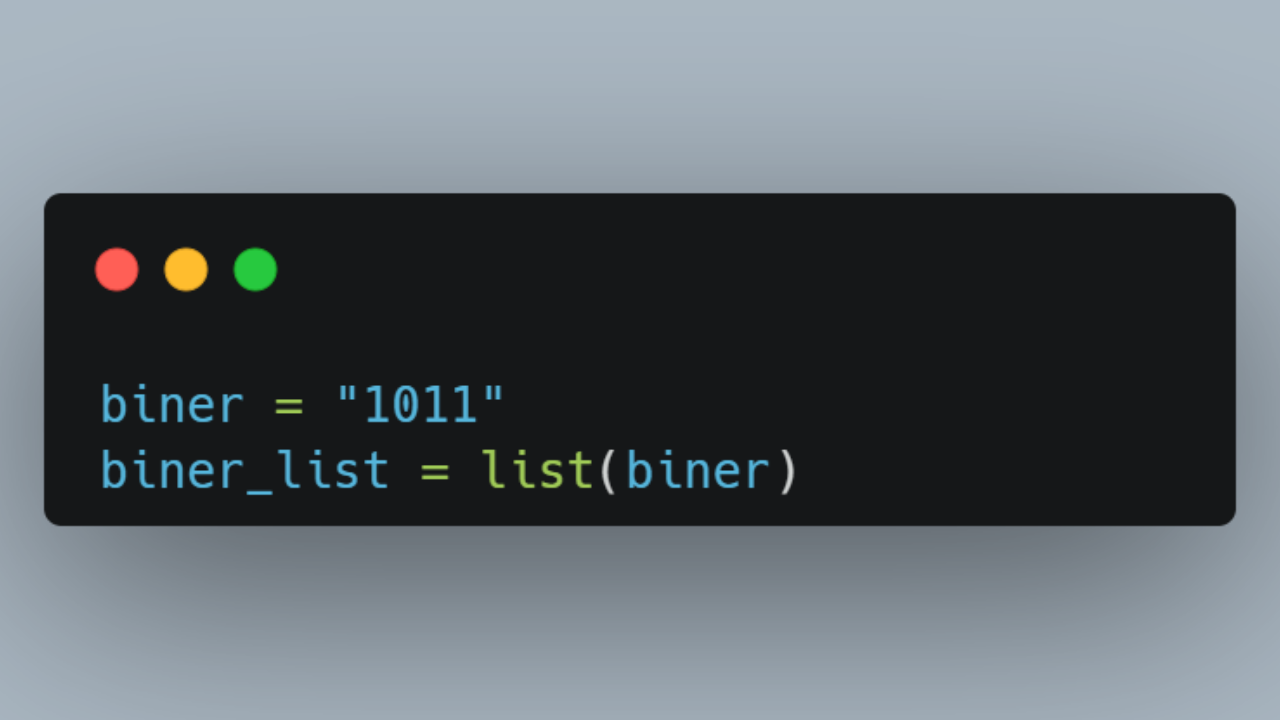 Mengubah Bilangan Biner Menjadi List