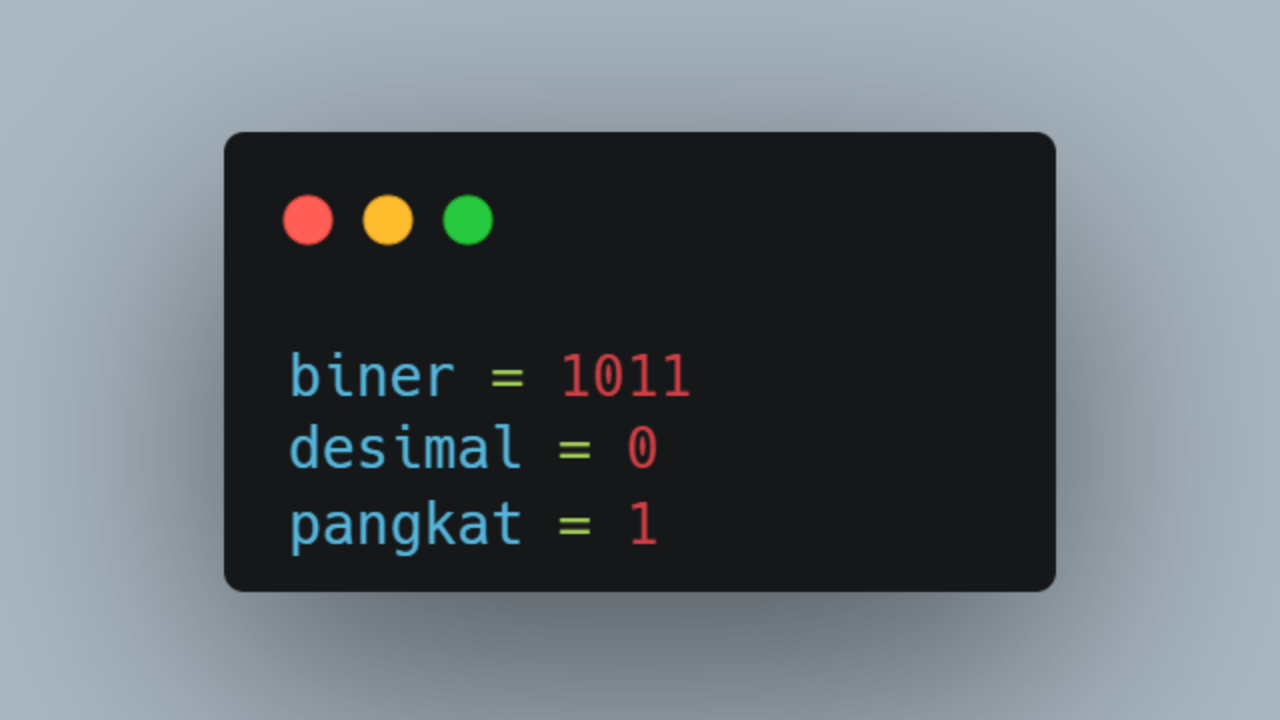 Menyiapkan Variabel Penampung dan Pangkat