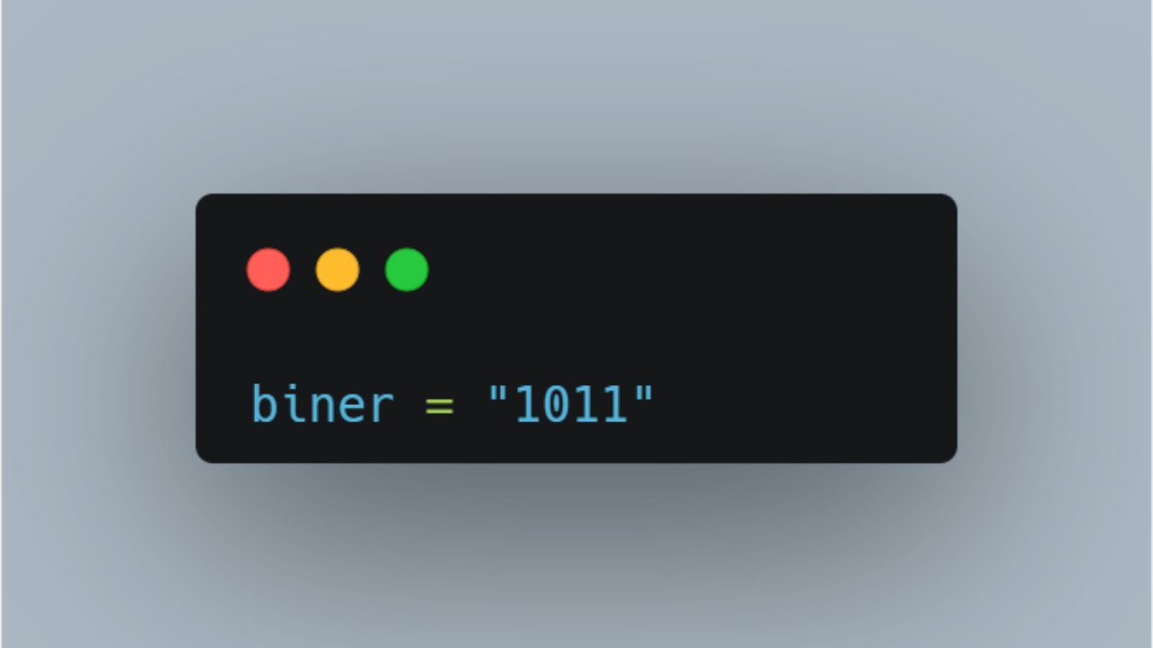 Siapkan Data Biner dalam Bentuk String