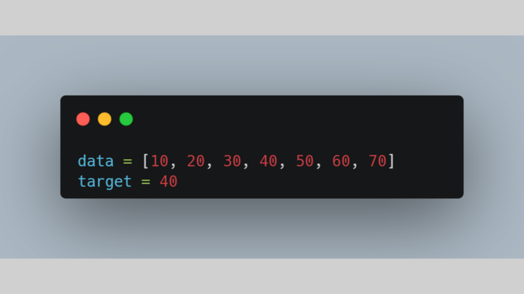 Siapkan Data Terurut dan Nilai Target