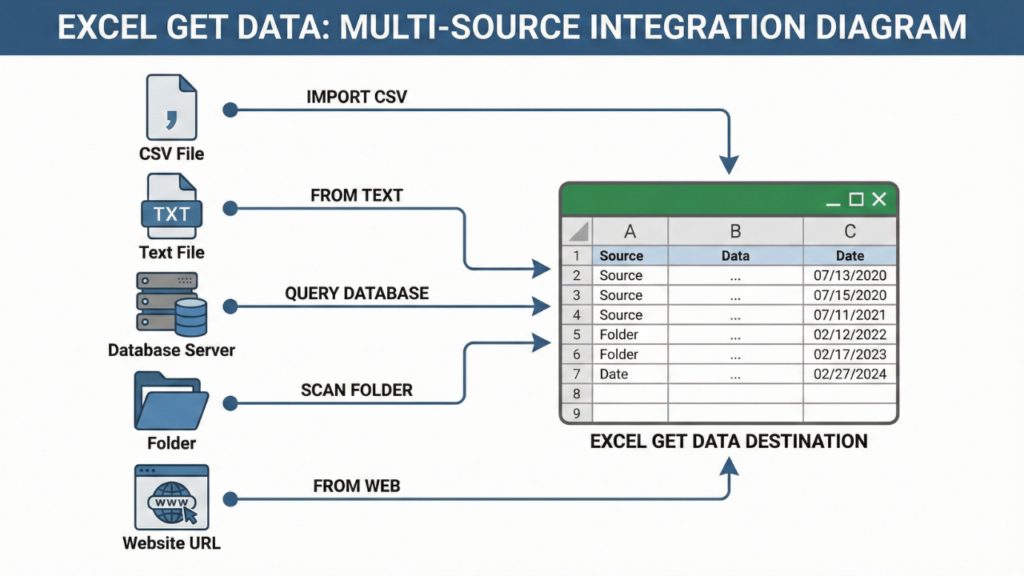 Sumber Data pada Fitur Get Data