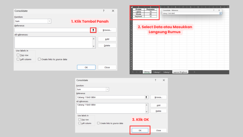 Klik Tombol Panah di Kanan Kotak Reference