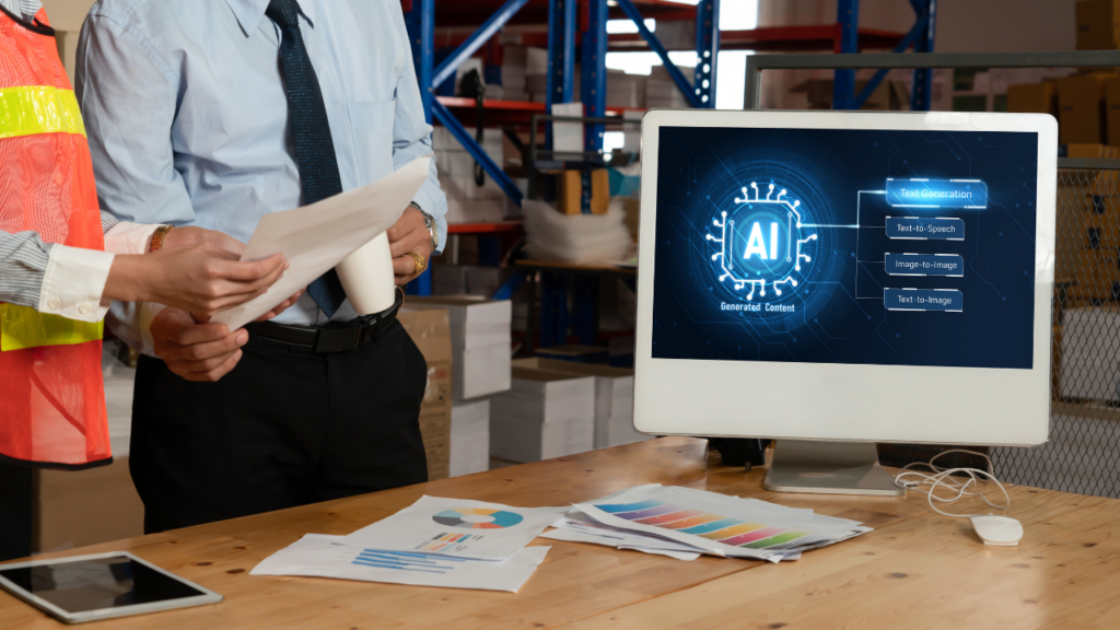 Ilustrasi Pekerja Menggunakan AI untuk Tugasnya Sehari-hari