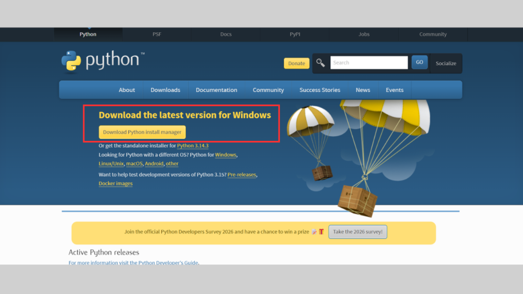 Pilih Versi Python Terbaru