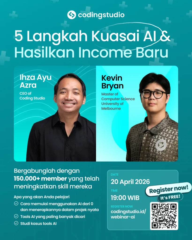 Poster Webinar AI Gratis dari Coding Studio