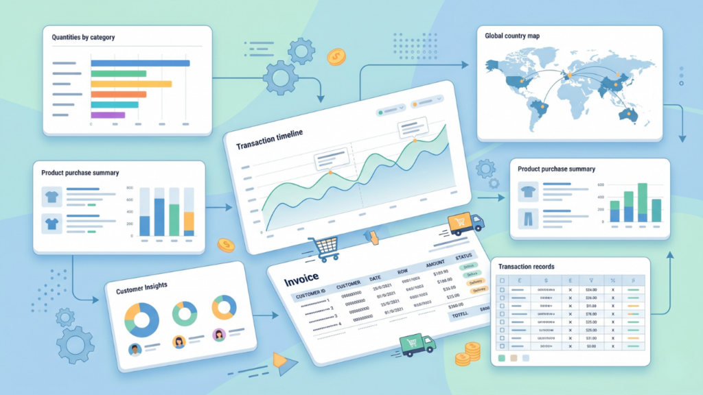 Data yang Ditemukan dalam Contoh Studi Kasus 1: Customer Segmentation (RFM)