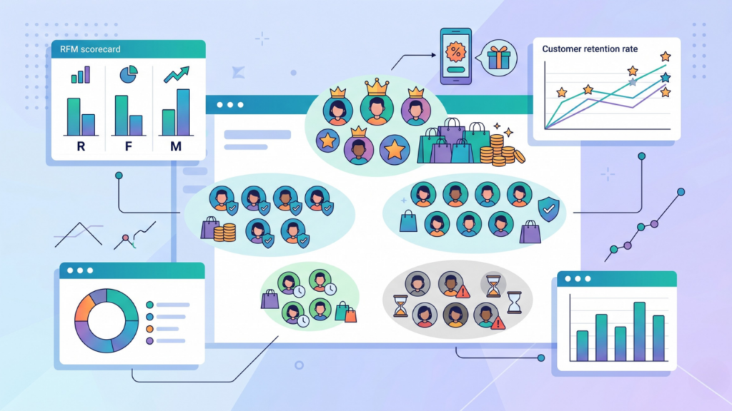 Insight yang Ditemukan dalam Contoh Studi Kasus 1: Customer Segmentation (RFM)