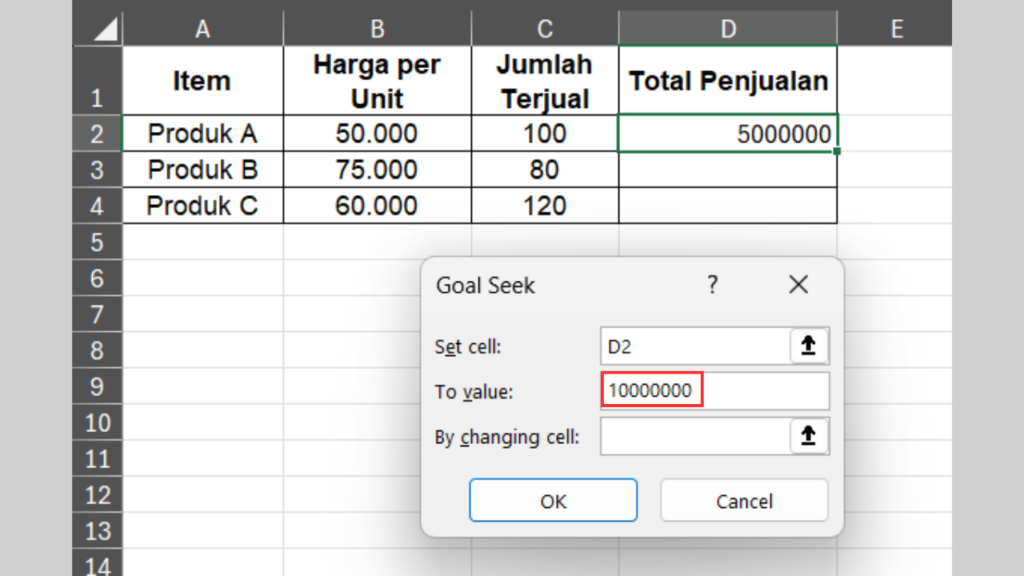 Isi “To Value”