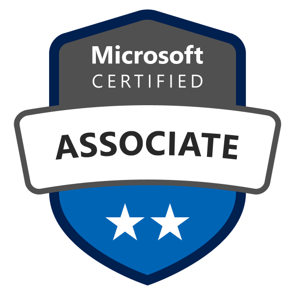 microsoft certified associate badge 1